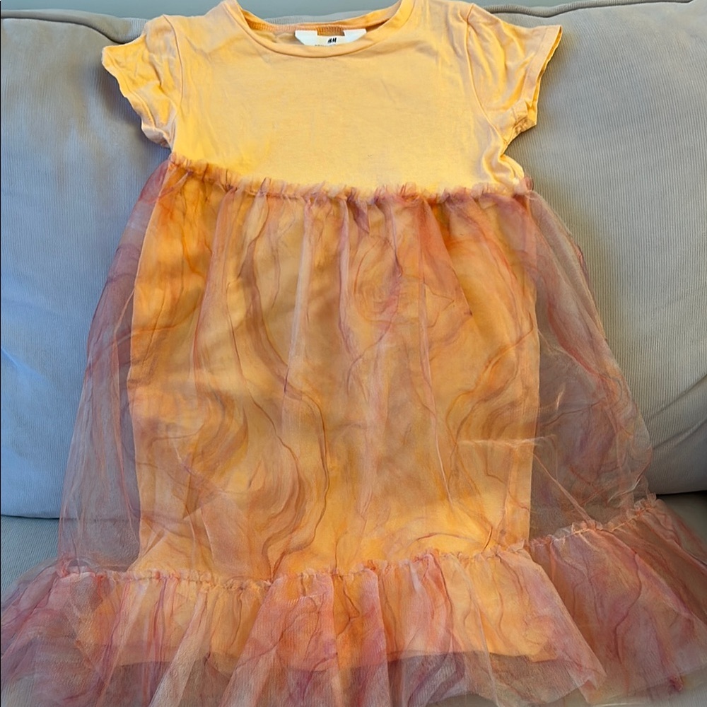 H&M Yellow and Pink Tulle Dress